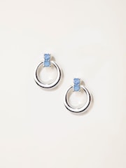 FatFace Silver Tone Circle Earrings - Image 1 of 2