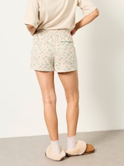 FatFace Oatmeal Fox Print Jersey Pyjama Shorts - Image 2 of 6