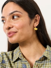 FatFace Yellow Flower Cluster Earrings - Image 3 of 4