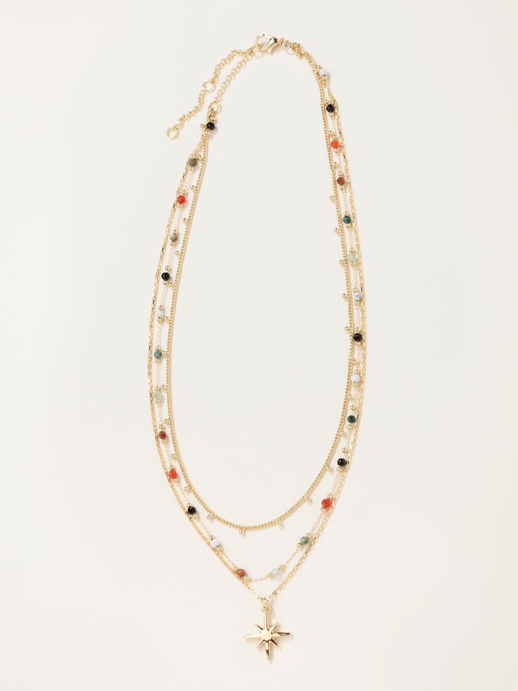FatFace Layered Star Necklace - 画像 1 / 2