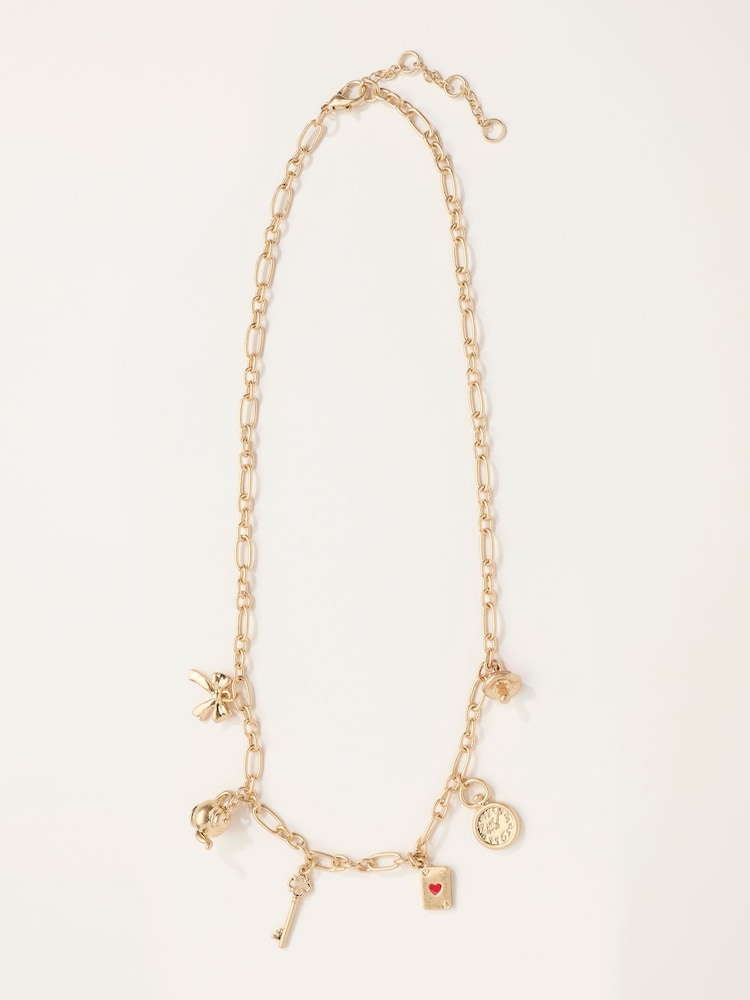 FatFace V&A | Gold Tone Charm Necklace - Image 1 of 3 FatFace V&A | Gold Tone Charm Necklace - Image 1 of 3