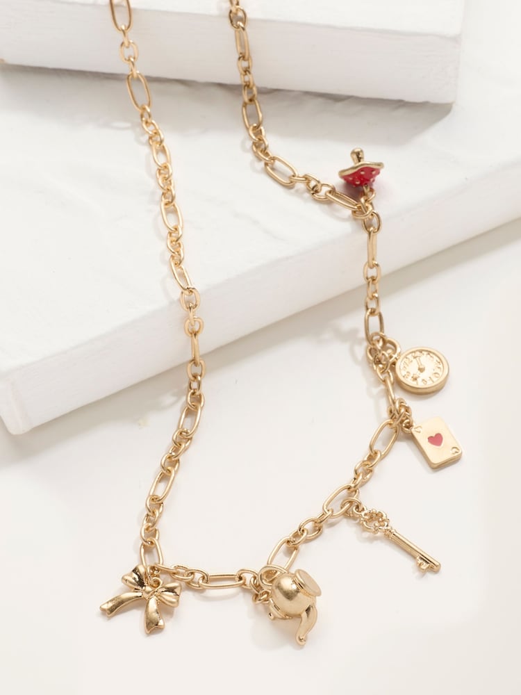 FatFace V&A | Gold Tone Charm Necklace - Image 3 of 3 FatFace V&A | Gold Tone Charm Necklace - Image 3 of 3