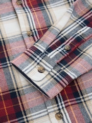 Red/Ecru Long Sleeve Christmas Tartan Check Shirt (3-16yrs) - Image 4 of 4