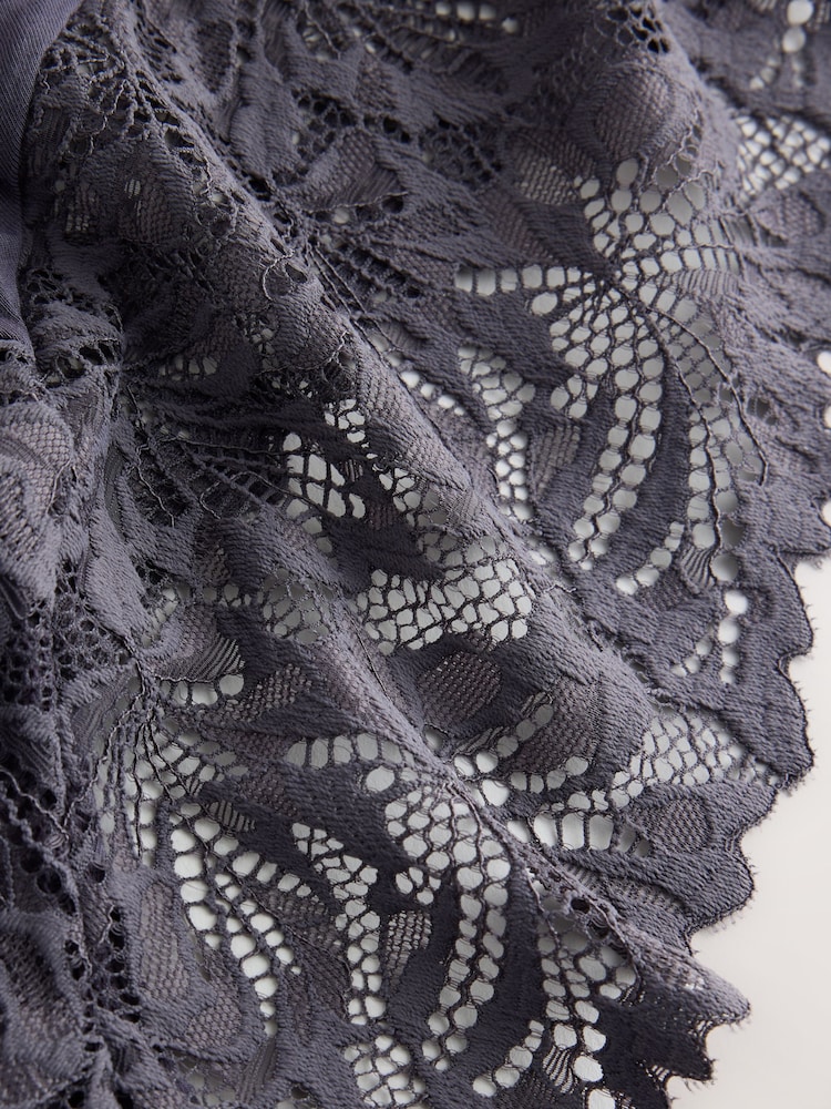 Charcoal Grey High Waist High Leg Ultimate Comfort Lace Knickers 3 Pack - Image 9 of 9 Charcoal Grey High Waist High Leg Ultimate Comfort Lace Knickers 3 Pack - Image 9 of 9