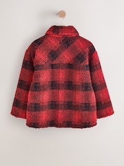 Red Check - Borg Fleece Shacket (3-16taon) - Larawan 7 ng 10