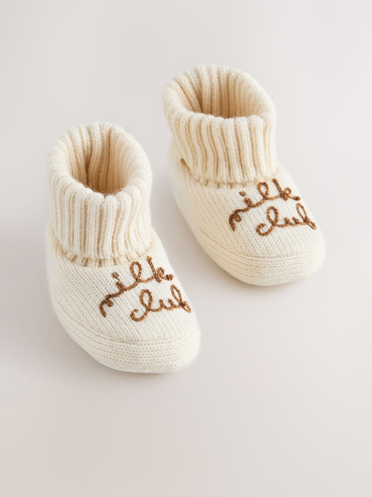 Club del latte neutro - Scarpe con parte superiore a calzino per neonati (0-18mesi) - Immagine 1 di 4 Club del latte neutro - Scarpe con parte superiore a calzino per neonati (0-18mesi) - Immagine 1 di 4