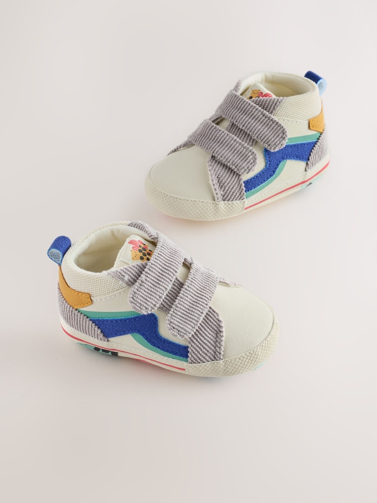 Multi Safari Hitop Baby Trainers (0-2mths) - Image 1 of 7 Multi Safari Hitop Baby Trainers (0-2mths) - Image 1 of 7