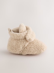 Neutral Borg Slipper Wrap Boots (0-2mths) - Image 2 of 5