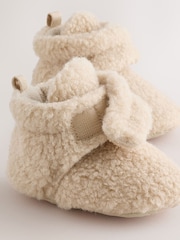 Neutral Borg Slipper Wrap Boots (0-2mths) - Image 3 of 5