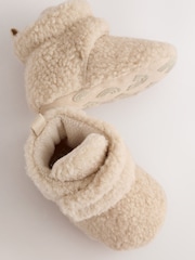 Neutral Borg Slipper Wrap Boots (0-2mths) - Image 5 of 5