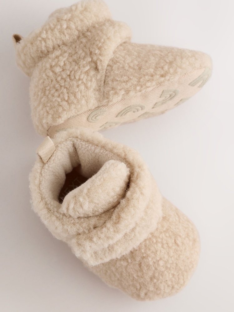 Neutral Borg Slipper Wrap Boots (0-2mths) - Image 5 of 5 Neutral Borg Slipper Wrap Boots (0-2mths) - Image 5 of 5