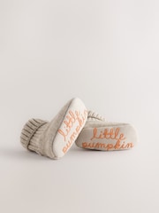 Neutral Pumpkin Baby Sock Top Boot Shoes (0-18mths) - Image 3 of 4