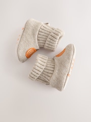 Neutral Pumpkin Baby Sock Top Boot Shoes (0-18mths) - Image 4 of 4
