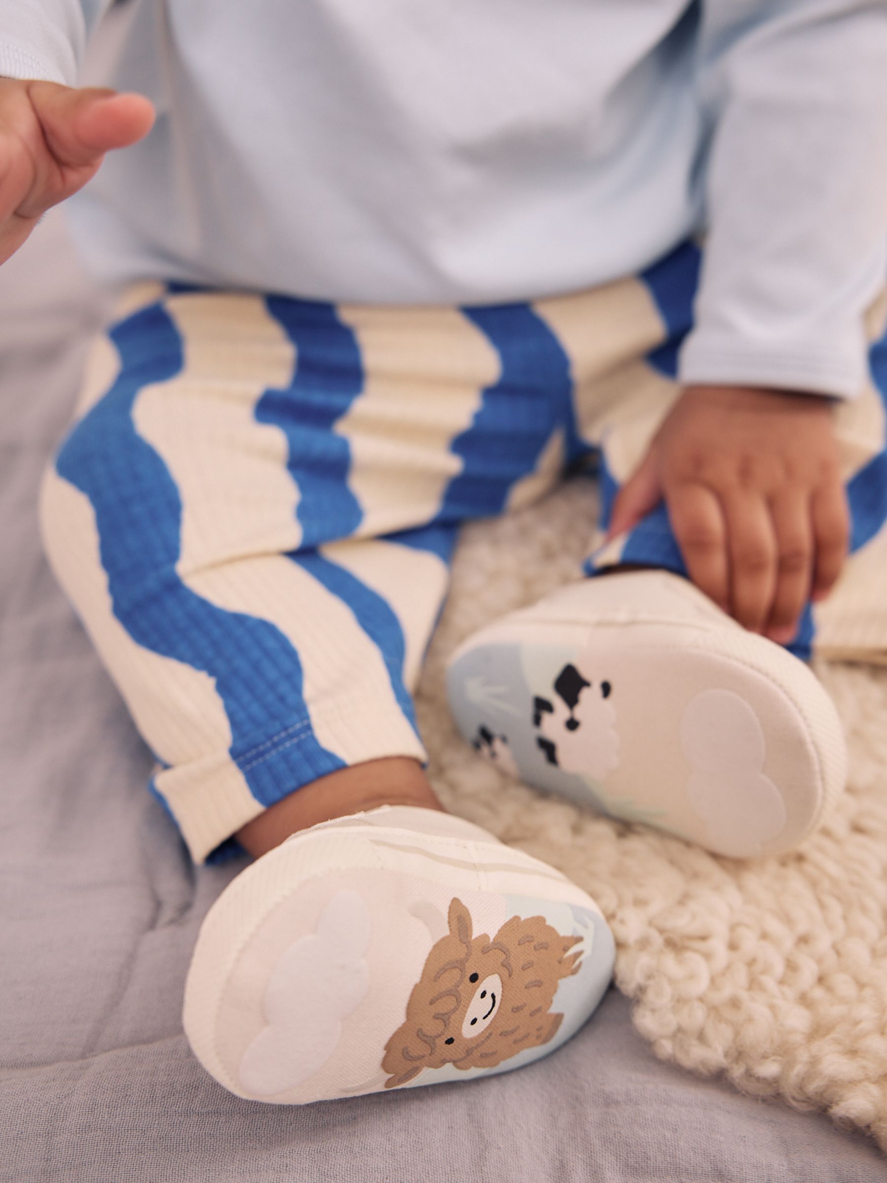 Buy Neutral Farm Touch Fastening Baby Trainers (0-2mths) from Next USA