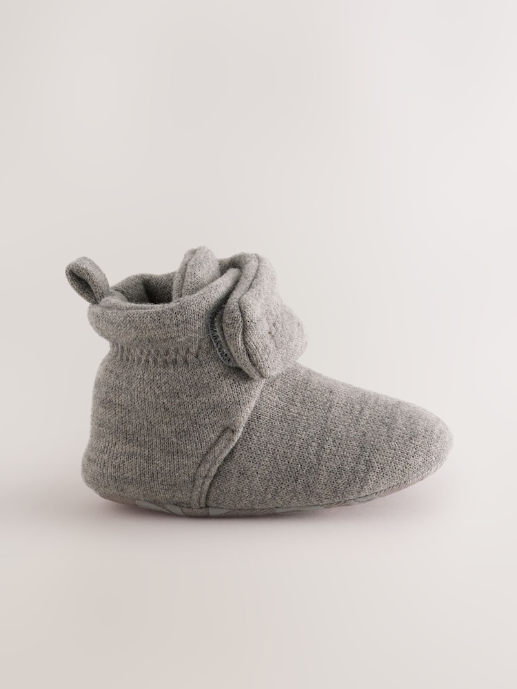 Grey Slipper Wrap Boots (0-2mths) - Image 2 of 5 Grey Slipper Wrap Boots (0-2mths) - Image 2 of 5