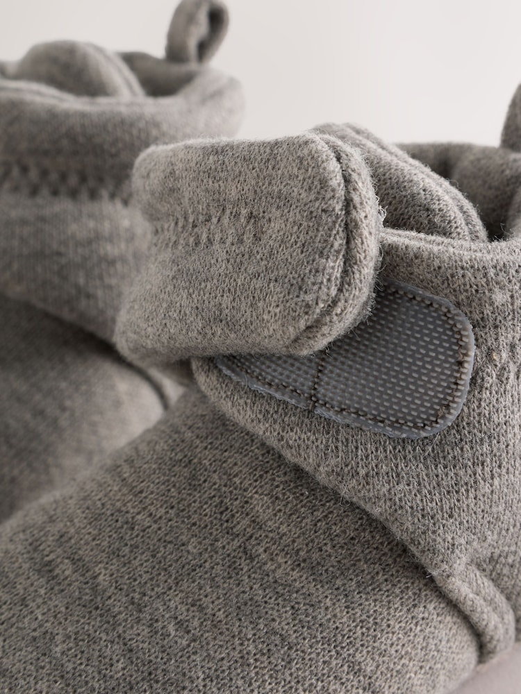 Grey Slipper Wrap Boots (0-2mths) - Image 5 of 5 Grey Slipper Wrap Boots (0-2mths) - Image 5 of 5
