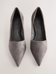 Gray - Forever Comfort® Leather Highcut Court Heels - Larawan 5 ng 8