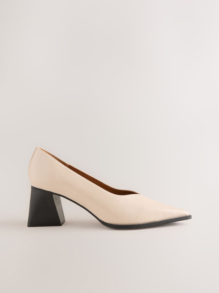 Bone Forever Comfort® Point Toe Block Heels - Image 1 of 8 Bone Forever Comfort® Point Toe Block Heels - Image 1 of 8