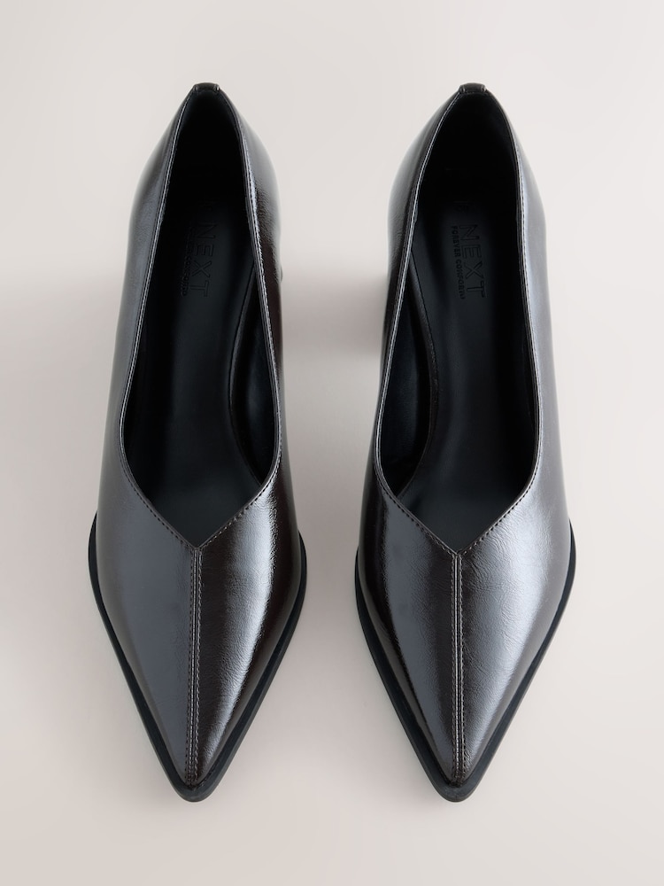 Chocolate Brown Forever Comfort® Point Toe Block Heels - Image 2 of 5 Chocolate Brown Forever Comfort® Point Toe Block Heels - Image 2 of 5