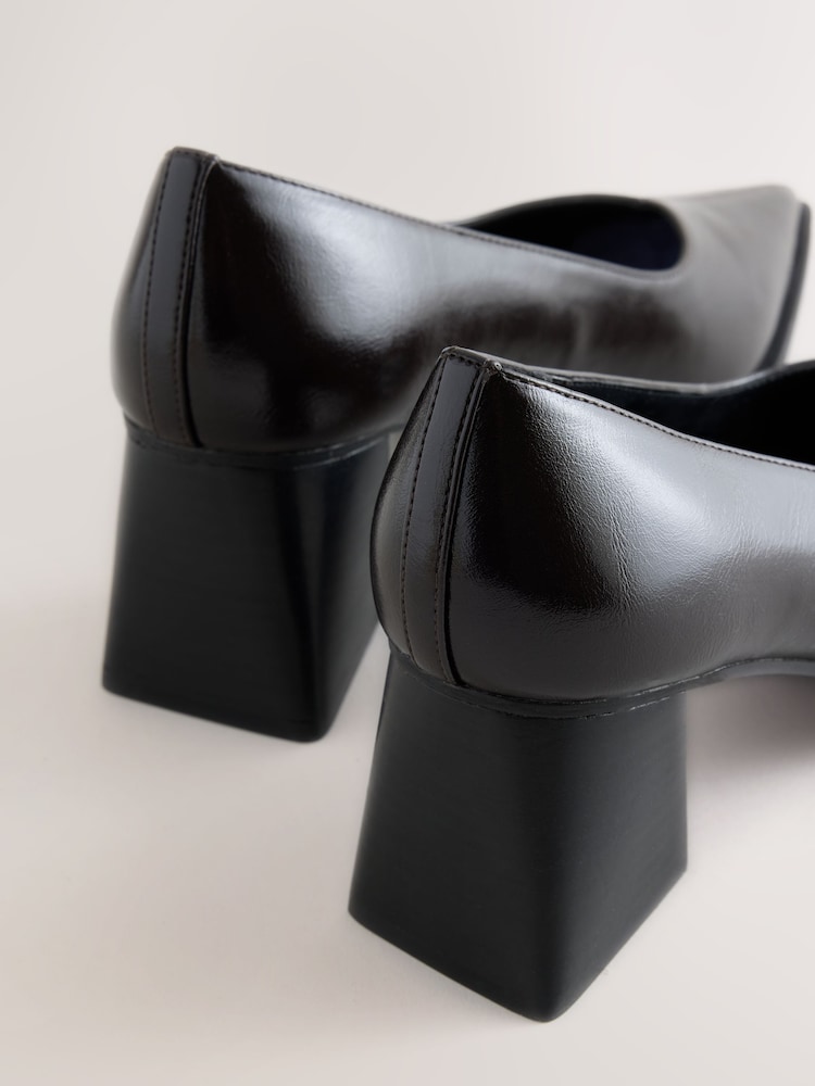 Chocolate Brown Forever Comfort® Point Toe Block Heels - Image 5 of 5 Chocolate Brown Forever Comfort® Point Toe Block Heels - Image 5 of 5