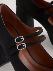 Black Forever Comfort® Platform Mary Jane Heels - Image 8 of 9