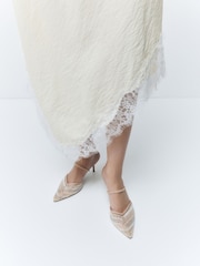 素色 - Forever Comfort® Beaded Slingback High Heels - 圖片 1/5
