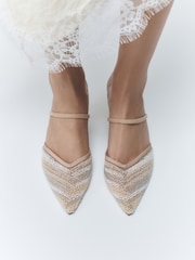 素色 - Forever Comfort® Beaded Slingback High Heels - 圖片 4/5