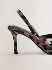 Leopard Forever Comfort® Point Toe Corsage Slingback Heels - Image 3 of 5