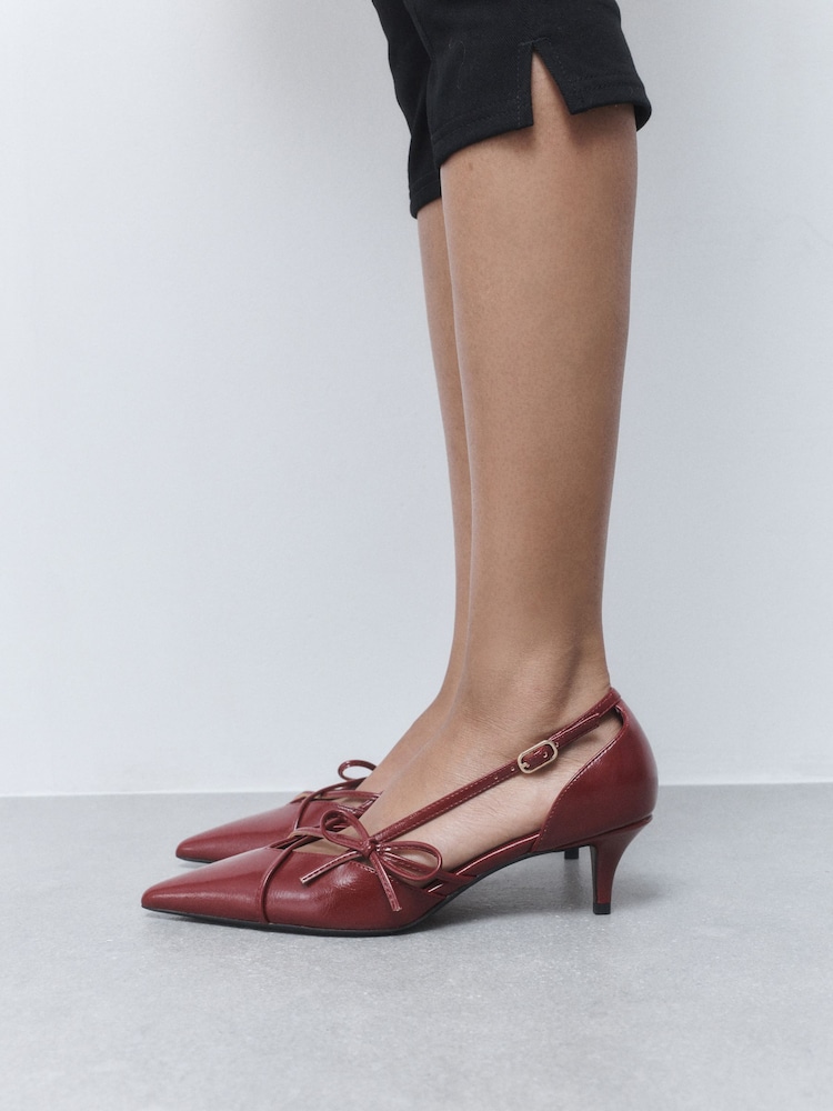 Red Forever Comfort® Two Part Cut Out Heels - Image 2 of 10 Red Forever Comfort® Two Part Cut Out Heels - Image 2 of 10