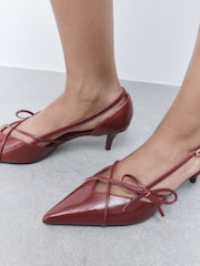 Red Forever Comfort® Two Part Cut Out Heels - Image 6 of 10
