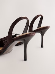 Chocolate Brown Forever Comfort® Cut Out Sling Back Heels - Image 10 of 10