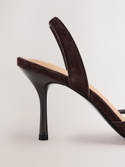 Chocolate Brown Forever Comfort® Cut Out Sling Back Heels - Image 8 of 10