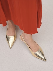 Gold Forever Comfort® Curvy Slingback Low Heels - Image 4 of 9
