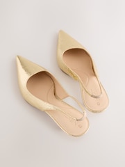 Gold Forever Comfort® Curvy Slingback Low Heels - Image 6 of 9