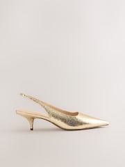 Gold Forever Comfort® Curvy Slingback Low Heels - Image 7 of 9