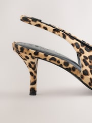 Leopard Forever Comfort® Chisel Toe Slingback Heels - Image 8 of 10