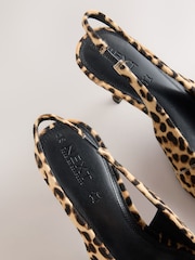 Leopard Forever Comfort® Chisel Toe Slingback Heels - Image 9 of 10