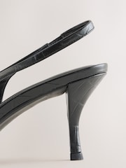 Black Forever Comfort® Chisel Toe Slingback Heels - Image 10 of 10