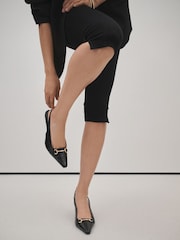 Black Forever Comfort® Chisel Toe Slingback Heels - Image 3 of 5