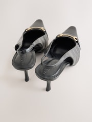 Black Forever Comfort® Chisel Toe Slingback Heels - Image 8 of 10