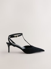 Black Forever Comfort®  T Bar Point Toe Heels - Image 1 of 9