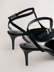 Black Forever Comfort®  T Bar Point Toe Heels - Image 9 of 9
