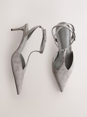 Taupe Forever Comfort®  T Bar Point Toe Heels - Image 6 of 9