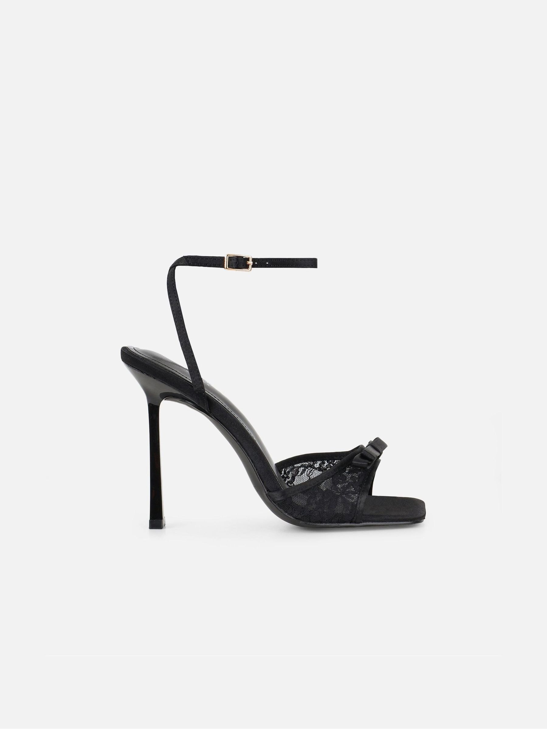 Buy Simmi London Black Janeena Bow Detail Heeled Sandals from Next USA