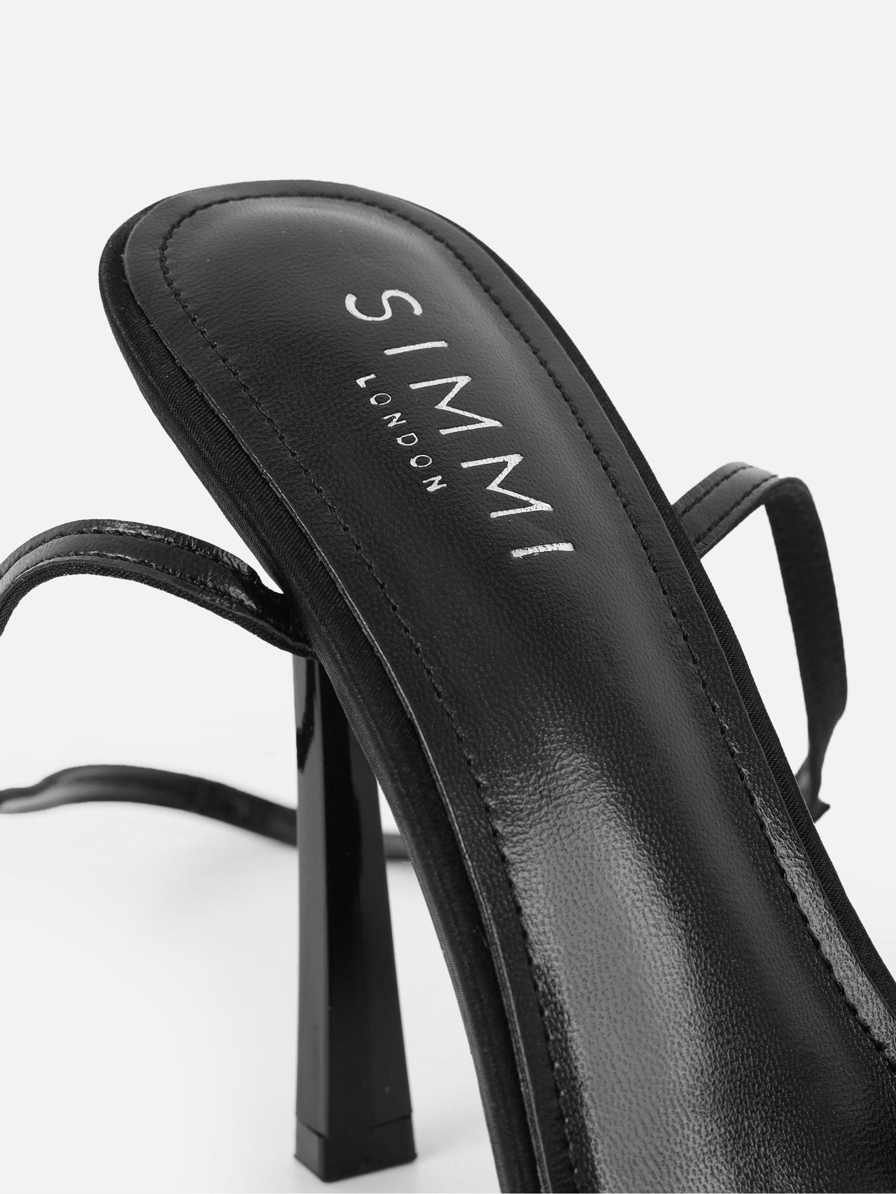 Buy Simmi London Black Janeena Bow Detail Heeled Sandals from Next USA