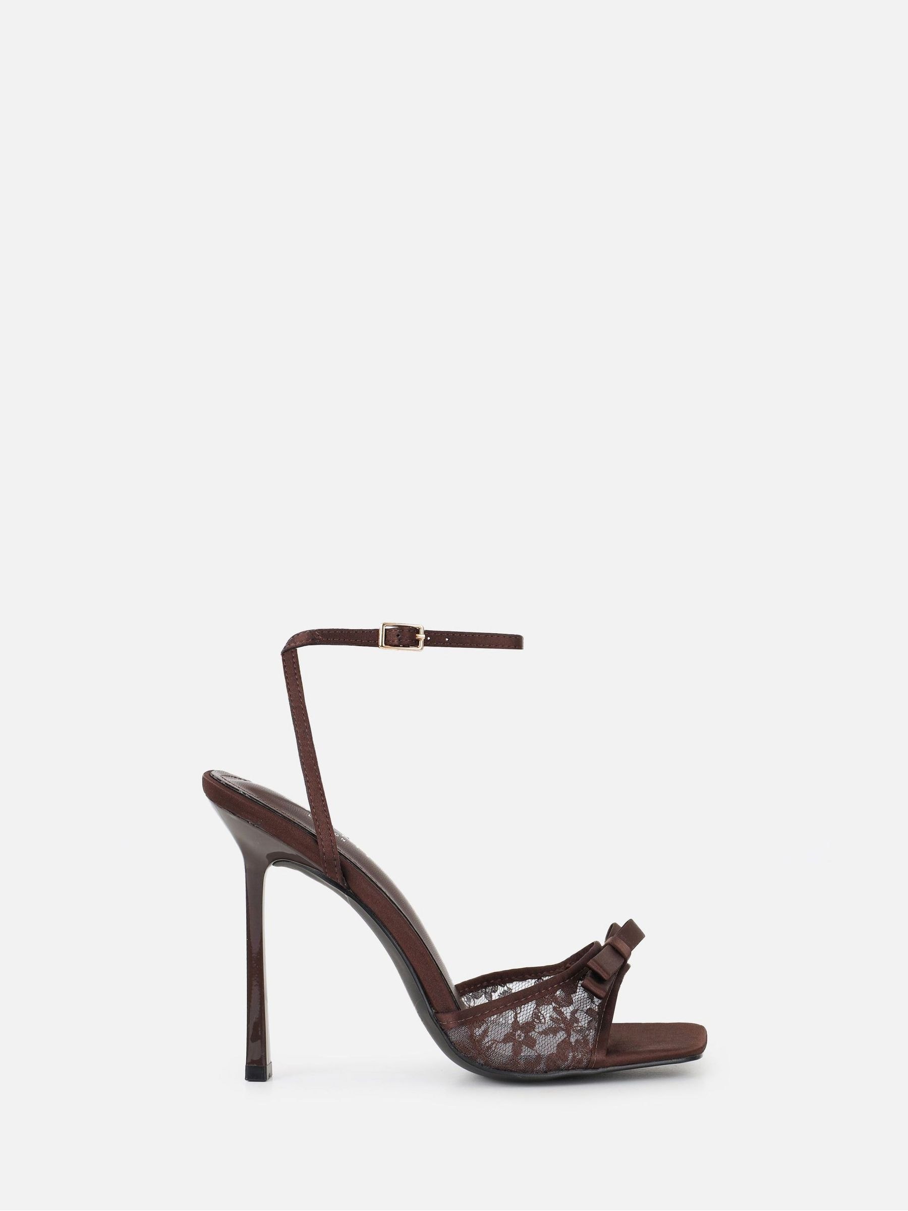 Buy Simmi London Brown Janeena Bow Detail Heeled Sandals from Next USA