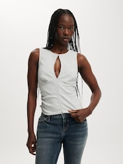 Cotton On Grey Nico Stretch Top - Image 2 of 4