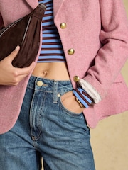 Joules Canterley Pink Tweed Blazer - Image 3 of 11