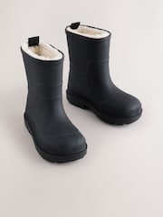Black Warm Lined Wellies - Image 1 of 5