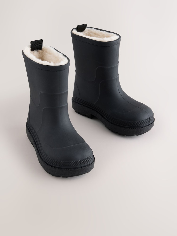 Black Warm Lined Wellies - Image 1 of 5